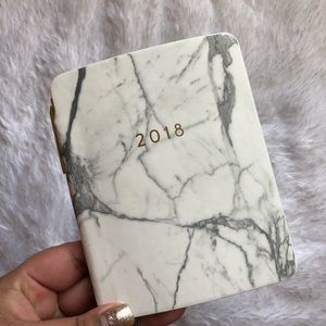 2018 Marble Pocket Planner with Pen